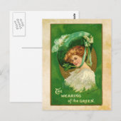 Postale Fille de la Saint Patrick en Casquette Carte posta (Devant / Derrière)
