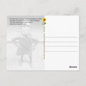 Postale Fille sans peur avec masque brodé, NYC - carte pos (Dos)