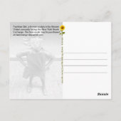 Postale Fille sans peur avec masque brodé, NYC - H carte p (Dos)