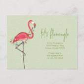 Postale Flamant rose de Noël QR Code d'itinéraire Carte (Devant)