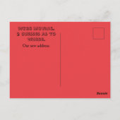 POSTALE FLAMANT ROSE TALK CHANGEMENT DE CARTE D'ADRESSE (Dos)