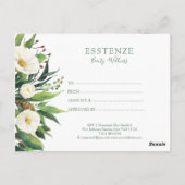 Postale Fleurs blanches bou Certificat cadeau Design Carte (Dos)
