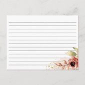 Postale Fleurs Boho, Fête des mariées Carte Recette Person (Dos)