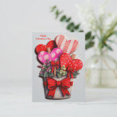 Postale Fleurs Cœurs dans une carte de la Saint-Valentin P (Debout devant)