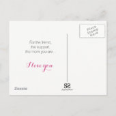 Postale Fleurs de Coeur Rose Fête des Mères - Carte postal (Dos)