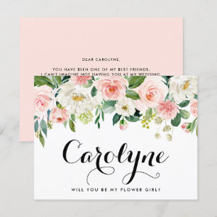 Postale Fleurs de printemps romantiques Soyez ma carte fil