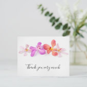 Postale Fleurs d'orchidées sur Carte de remerciements arri (Debout devant)