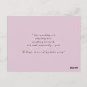 Postale Fleurs Pastel Serez-Vous Ma Carte Fille Fleur (Dos)