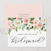 Postale Fleurs Romantiques Serez-Vous Ma Carte De Mère D'É (Devant / Derrière)