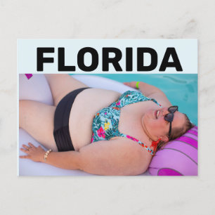 Postale FLORIDA BBW BIG BIKINI FILLE SUR LA PLAGE Carte po