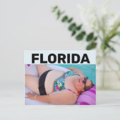 Postale FLORIDA BBW BIG BIKINI FILLE SUR LA PLAGE Carte po (Debout devant)