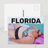 Postale FLORIDA BBW BIG BIKINI FILLE SUR LA PLAGE Carte po (Devant / Derrière)