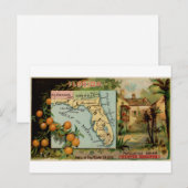 Postale Floride, carte vintage 1889 (Devant / Derrière)