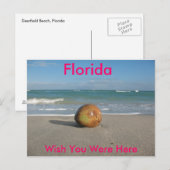 Postale FLORIDE, J'Aimerais Que Vous Soyez Ici, Carte Post (Devant / Derrière)