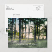 Postale Foggy Trees À Table Rock Penser À Vous Carte Posta (Devant / Derrière)