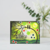 Postale FOLK ART Inséparables PAR LORI EVERETT carte posta (Debout devant)