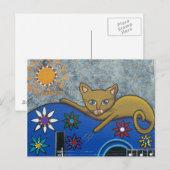 Postale FOLK ART Jouer de nouveau par LORI EVERETT carte p (Devant / Derrière)