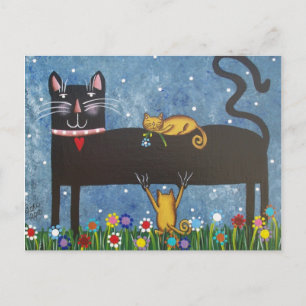 Postale FOLK ART Mama's Twins BY LORI EVERETT carte postal