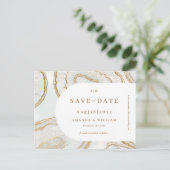 Postale Fond de quartz agate Carte de faire-part de date (Debout devant)
