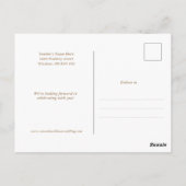 Postale Fond de quartz agate Carte de faire-part de date (Dos)