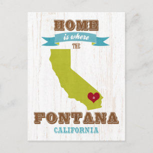 Postale Fontana, Californie Carte - Accueil Où Est