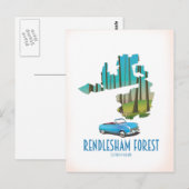Postale Forêt de Rendlesham Suffolk carte vintage (Devant / Derrière)