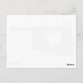 Postale Forme de la carte d'état gris de l'Oklahoma avec d (Dos)