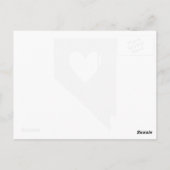 Postale Forme de la carte d'état gris du Nevada avec décou (Dos)