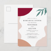 Postale Formes abstraites modernes répétition dîner carte  (Devant / Derrière)