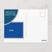 Postale Formes bleues mood Enregistrer la date Carte posta (Dos)