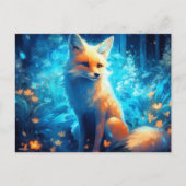 Postale fox-blauwe kaart (Voorkant)