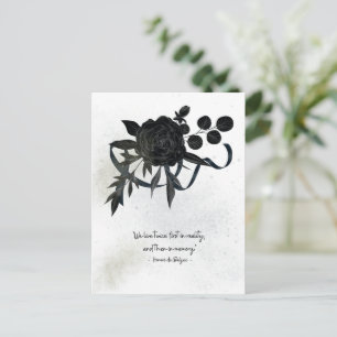 Postale FR   Carte de condoléances élégante – Rose noire