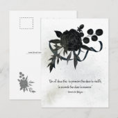 Postale FR | Carte de condoléances – Rose noire (Devant / Derrière)