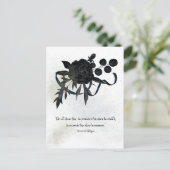 Postale FR | Carte de condoléances – Rose noire (Debout devant)
