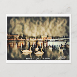 Postale France - Lyon - Le Rhône Briefkaart