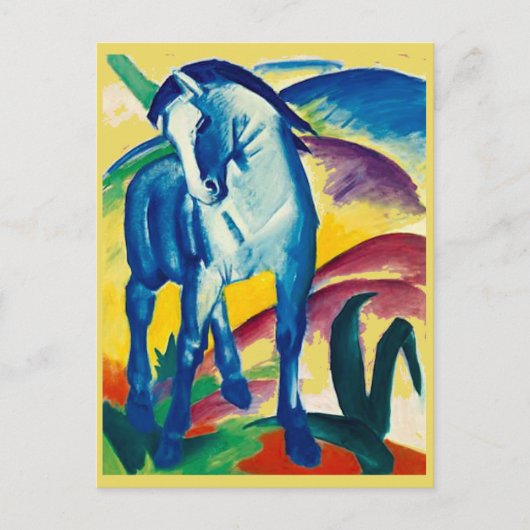 Postale Franz Marc, Le Cheval Bleu, Carte Art Post (Devant)