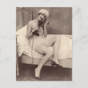 Postale French Risqué Cute 1920's flapper girl Carte posta