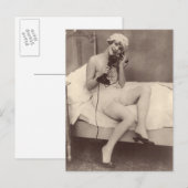 Postale French Risqué Cute 1920's flapper girl Carte posta (Devant / Derrière)