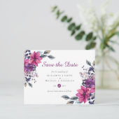 Postale Fuchsia Dreams ENREGISTRER LA DATE CARTE POSTCARD (Debout devant)