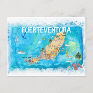 Postale Fuerteventura Canarias Espagne Carte illustrée