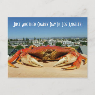 Postale Fun Crabby Day À Los Angeles Carte Postale!