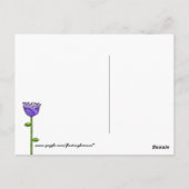 Postale Fun Doodle Flowers violet orange points Carte post (Dos)