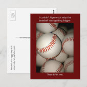 Postale Funky Baseball Carte Postale, Puns, Sports de Post (Devant / Derrière)