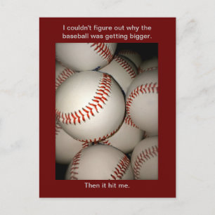 Postale Funky Baseball Carte Postale, Puns, Sports de Post