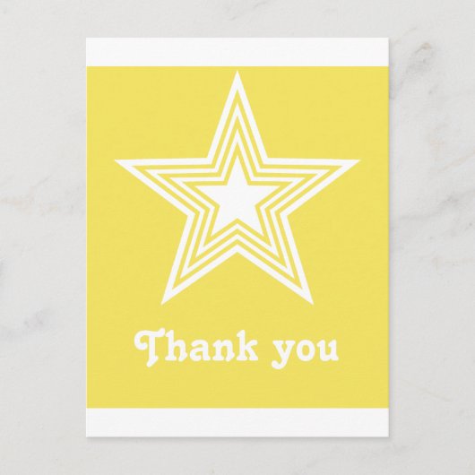Postale Funky Star Sweet 16 Merci plat Carte pour notes Ja (Devant)