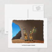 Postale Funny Archéologue Humour Cave Dessins Carte postal (Devant / Derrière)