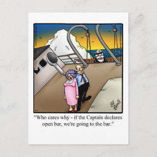 Postale Funny Bon Voyage croisière Carte de voeux