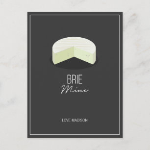Postale Funny Brie Mine Valentine Love Fromage Carte posta
