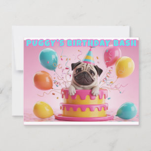 Postale Funny Carlin 3D carte d'anniversaire   Jolie fête 