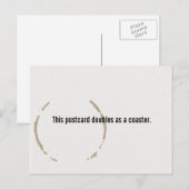 Postale Funny Coffee Carte postale, dessous de verre, tach (Devant / Derrière)